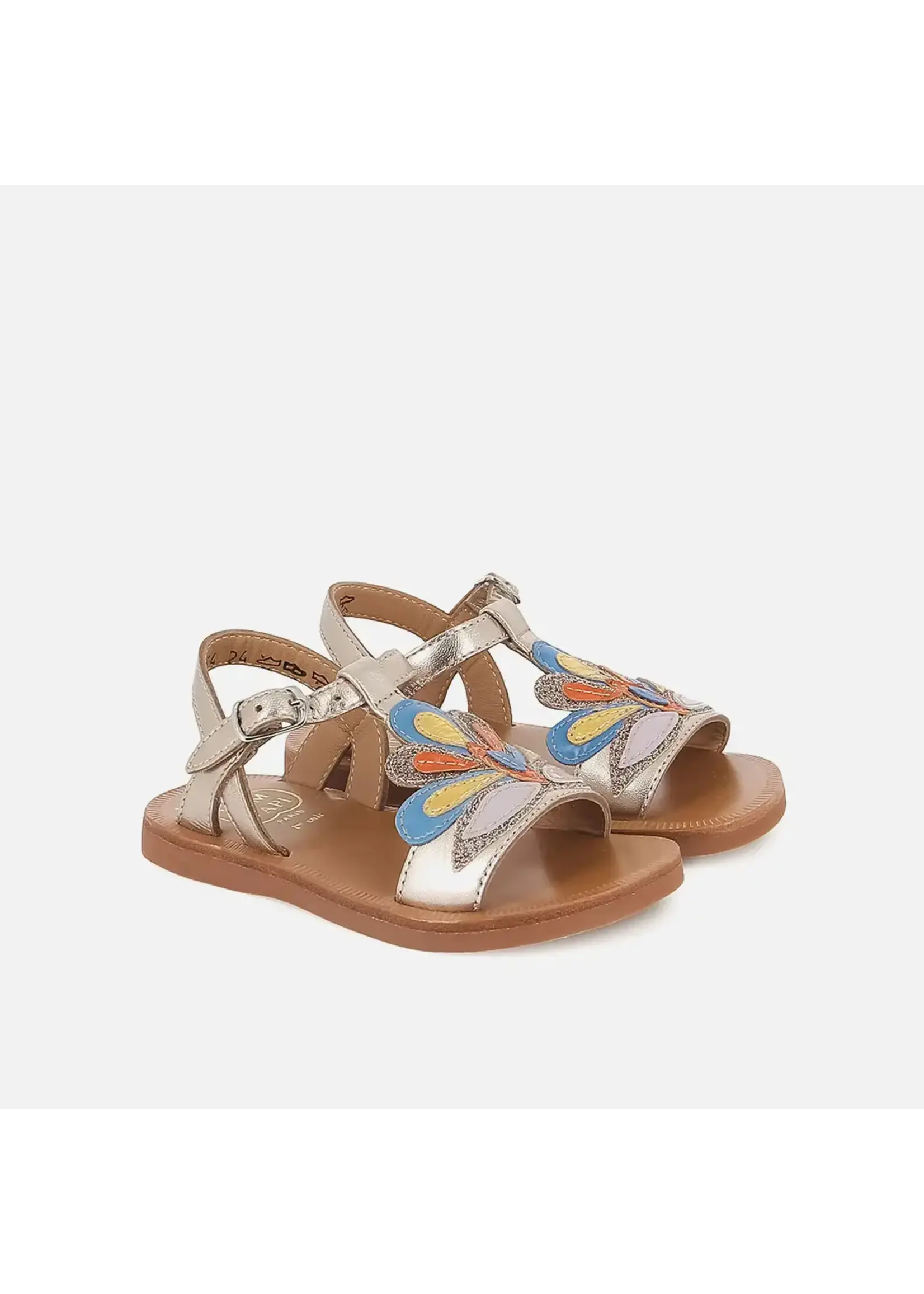 POM D’API POM D'API sandaal PLAGETTE FIRE platine