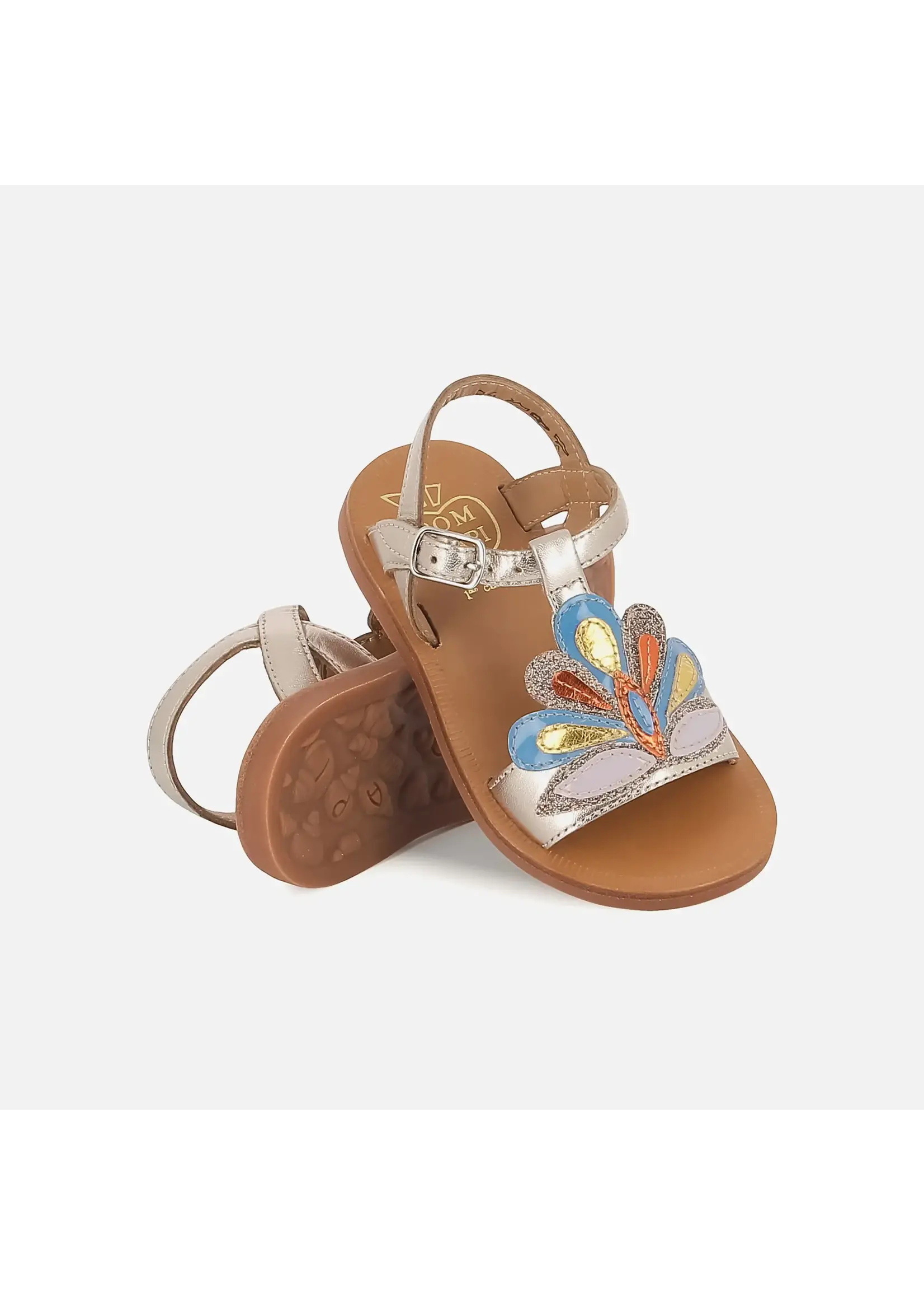 POM D’API POM D'API sandaal PLAGETTE FIRE platine