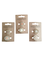 HEPPIEDI HEPPIEDI 2 bloem goud met vilten bloem knijpertje