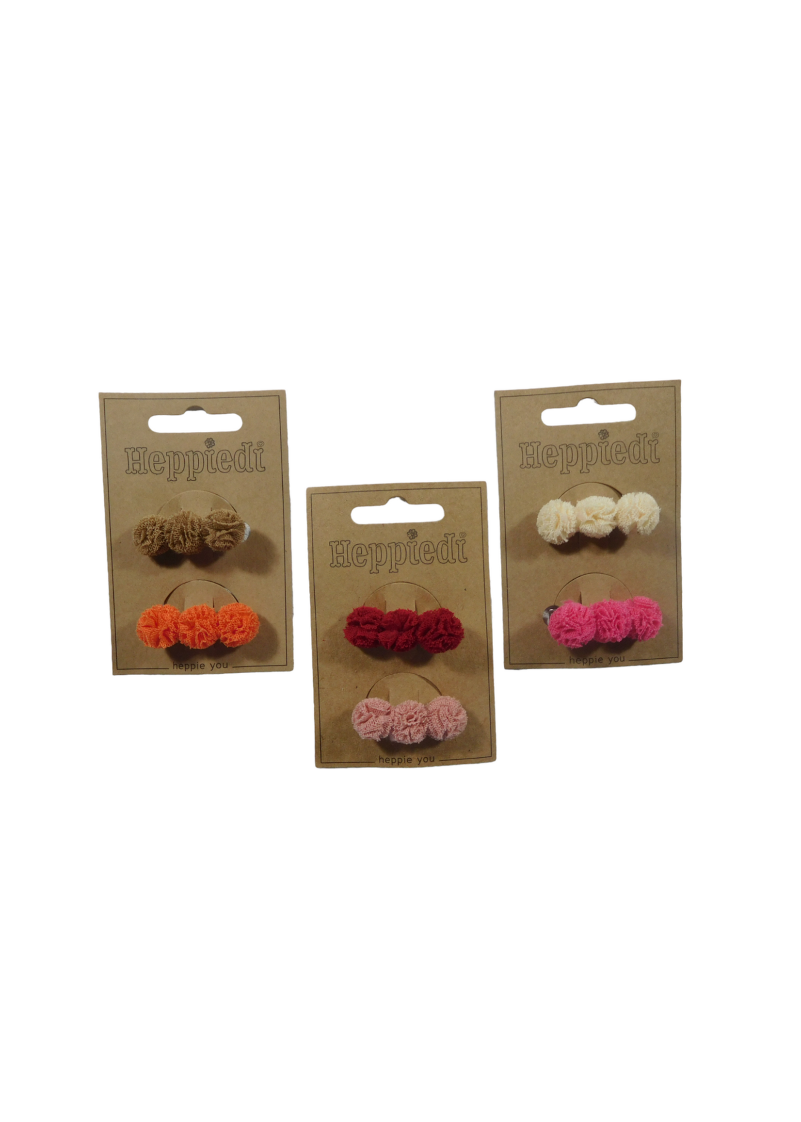 HEPPIEDI HEPPIEDI 2 x 3 pompon knijpertje