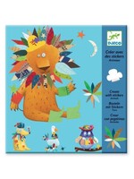 Djeco Knutselpakket Maken met Stickers Dieren