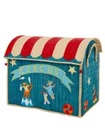 RICE RICE raffia storage box CIRCUS L(50x40x33)