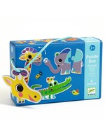 Djeco – Puzzel – Duo wilde dieren – 6×2 stukjes
