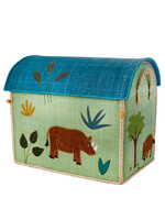 RICE RICE raffia storage box WILD L(50x40x33)