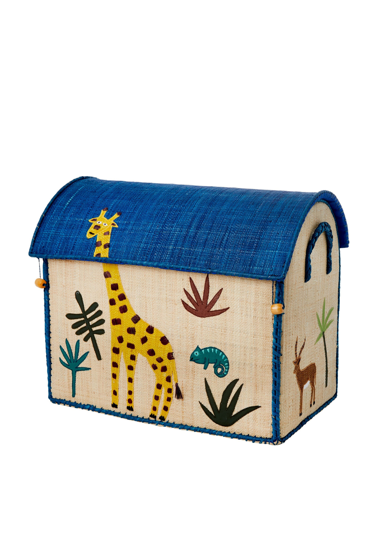 RICE RICE raffia storage box WILD M (45x38x33)