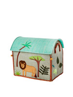 RICE RICE raffia storage box WILD S(33x24x36,5)