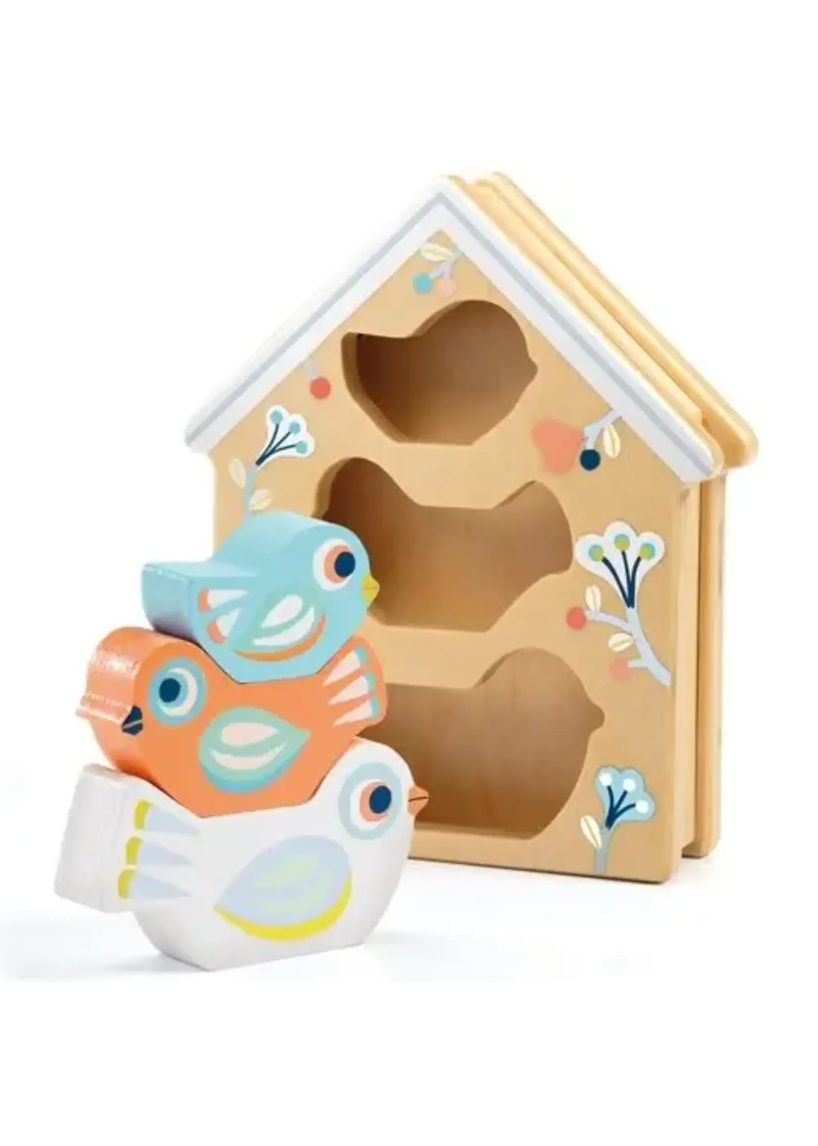 djeco Djeco vormendoosje vogelhuisje