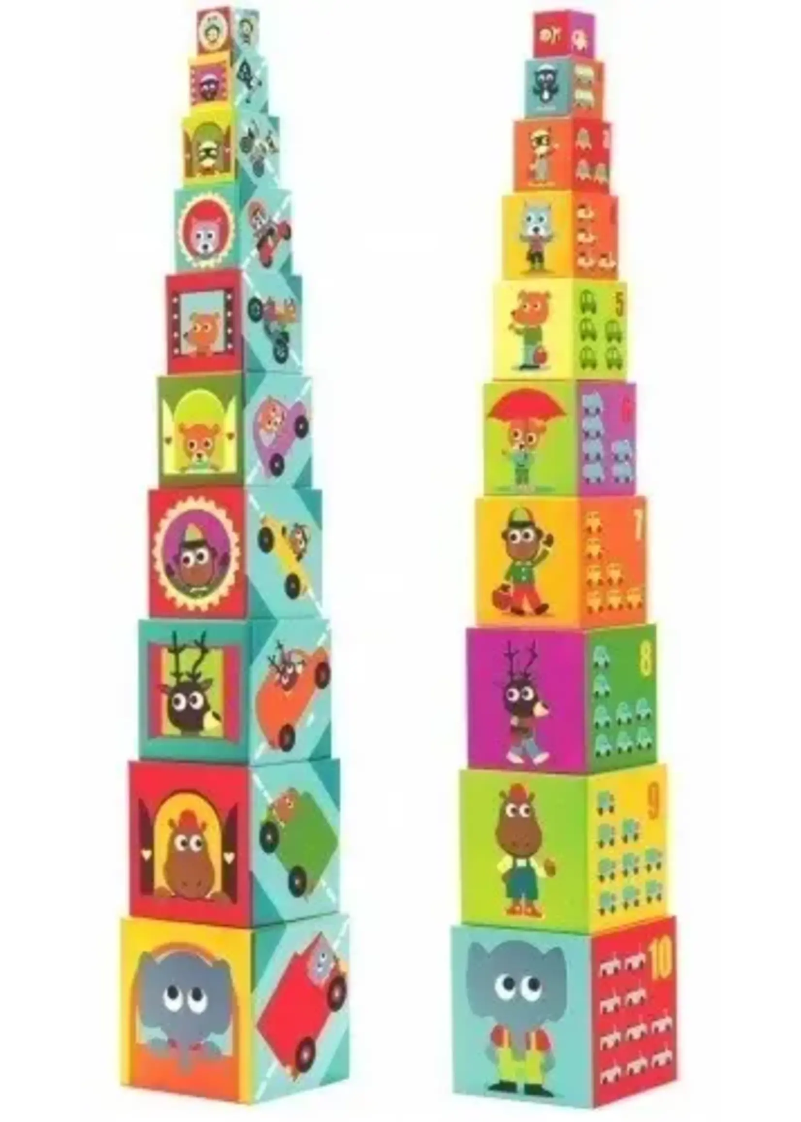 Djeco stapelblokken voertuigen