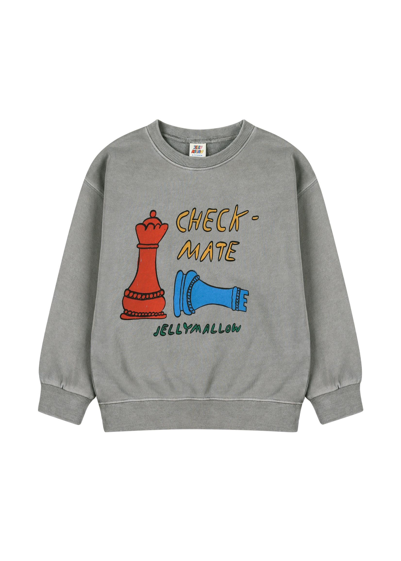 jellymallow JELLYMALLOW check mate pigment SWEATSHIRT