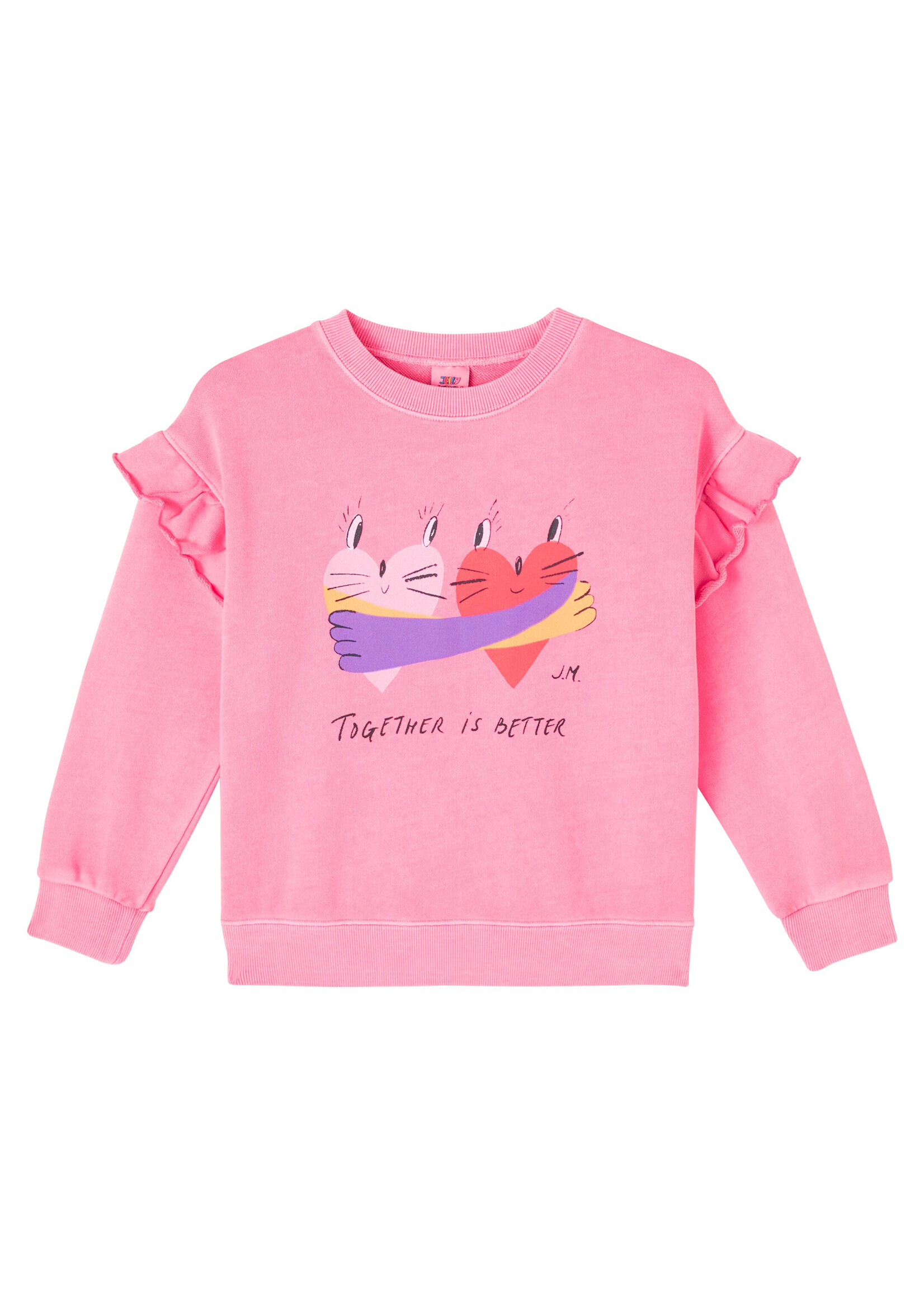 jellymallow JELLYMALLOW together pigment ruffled SWEATSHIRT