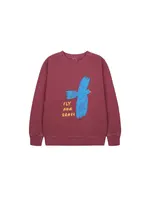 jellymallow JELLYMALLOW flying bird pigment  SWEATSHIRT