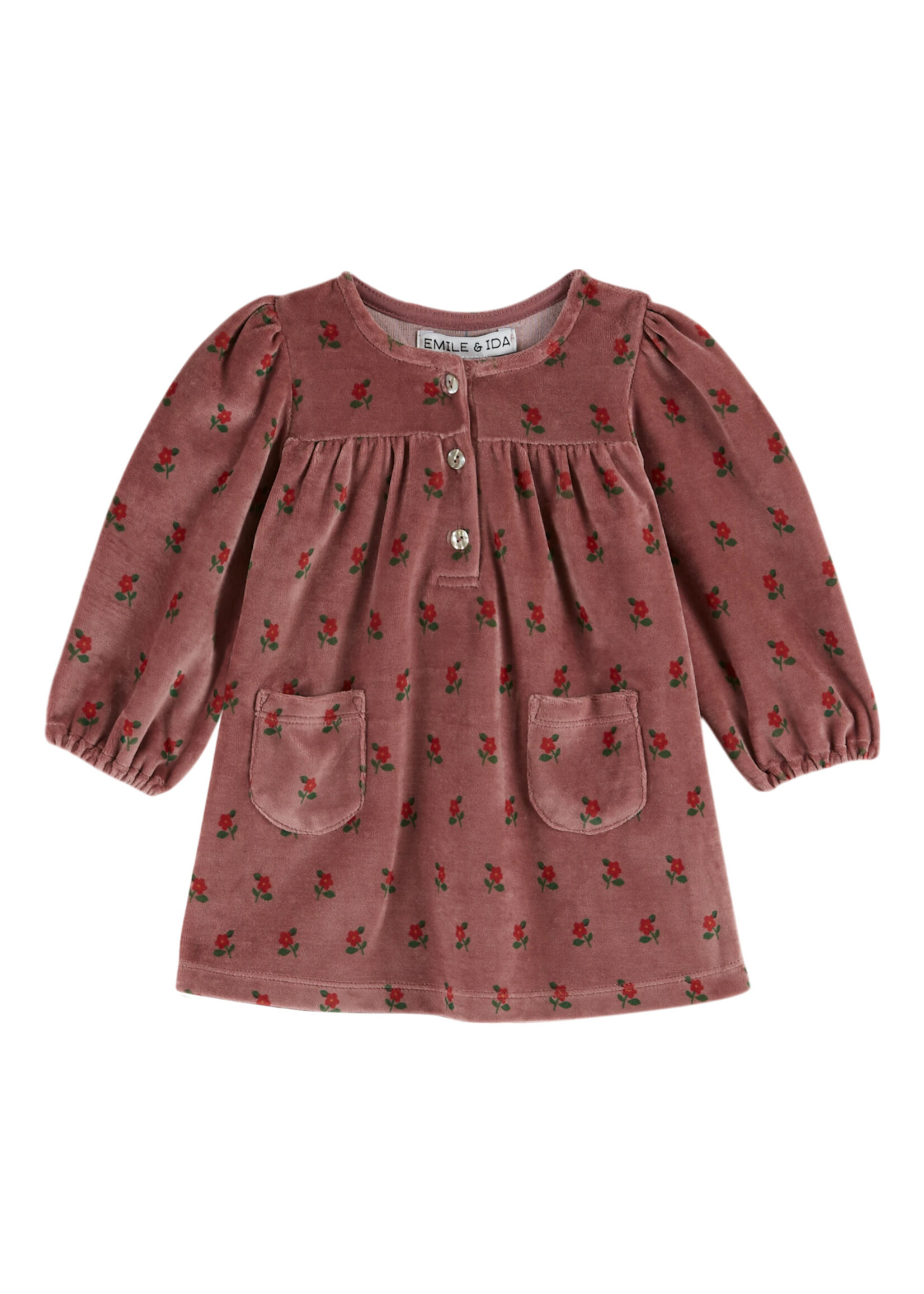 EMILE ET IDA #EMILE&IDA baby robe VELOUR