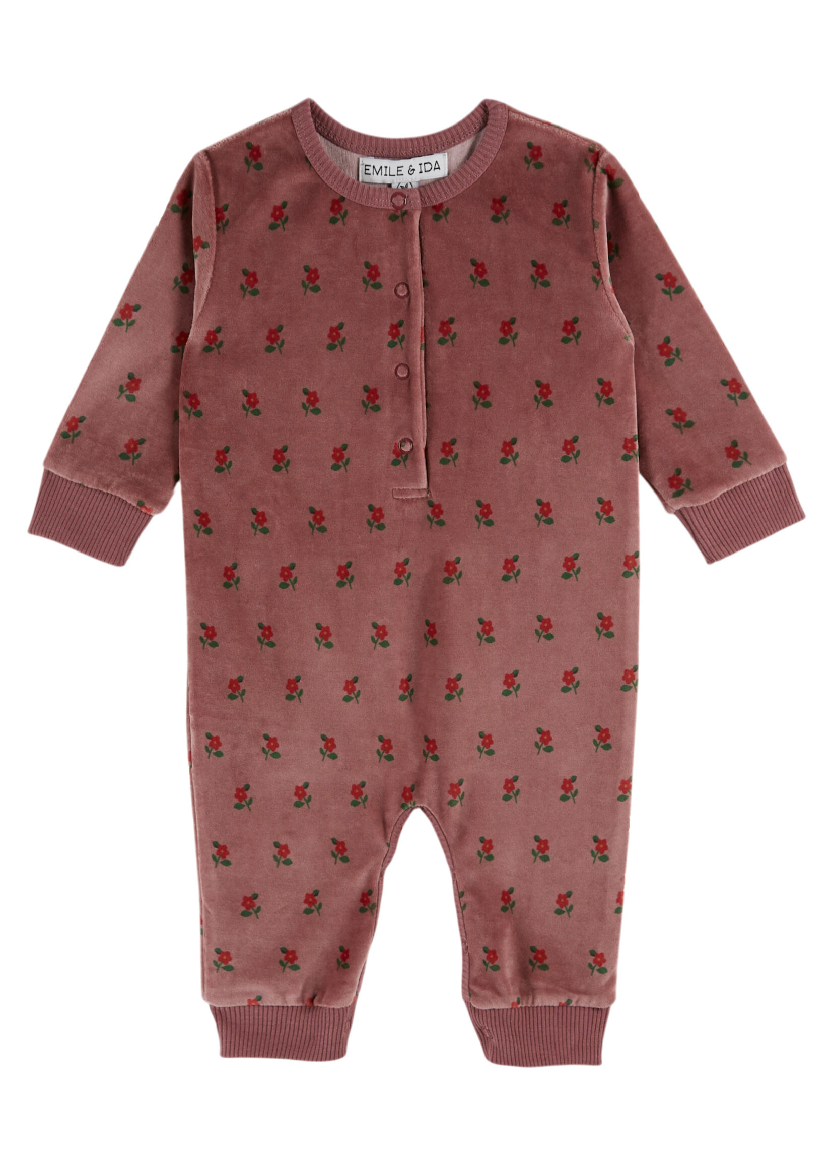 EMILE ET IDA #EMILE&IDA baby combinaison VELOUR IMPRIME