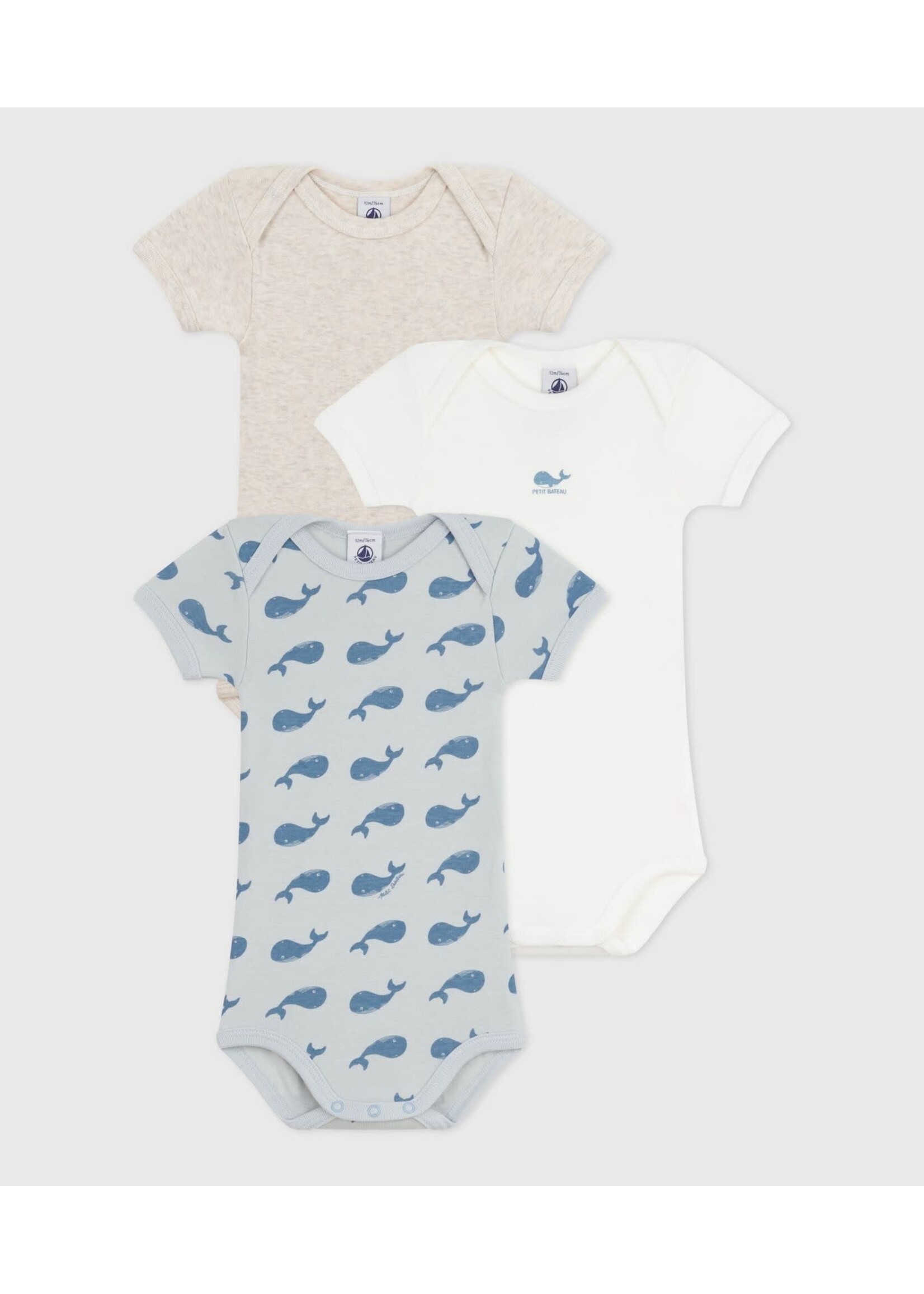 PETIT BATEAU PETIT BATEAU 3-pack WHALE