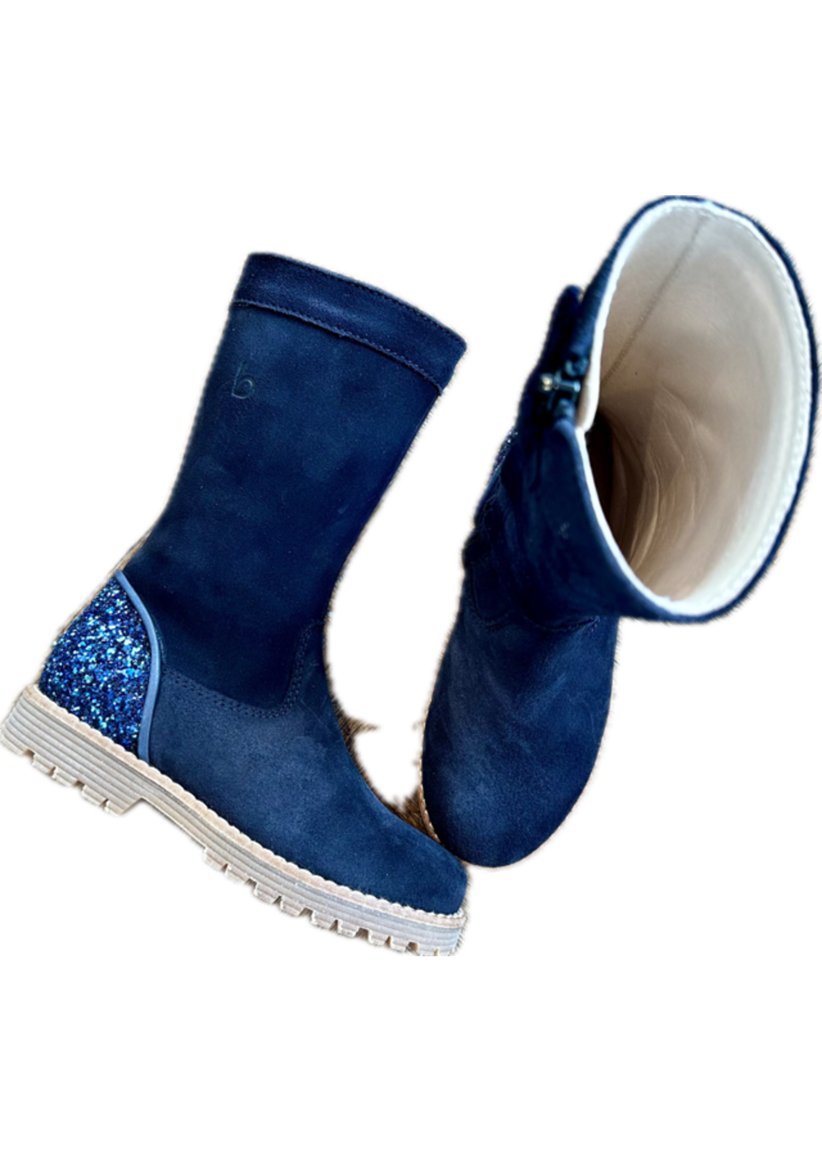 BEBERLIS *BEBERLIS hoge-laars GLITTER HAK BLAUW