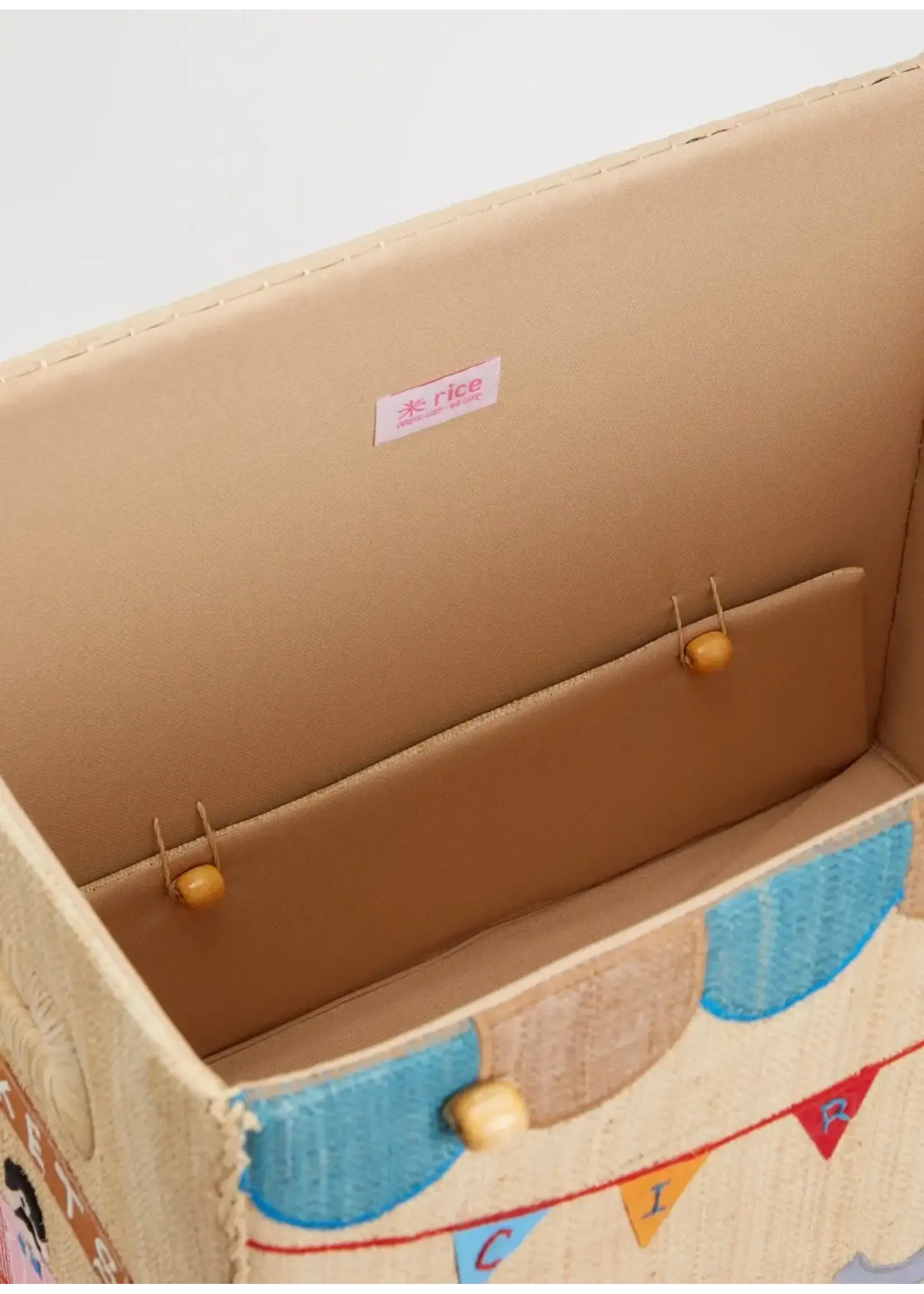 RICE RICE raffia storage box WITH CIRCUS L