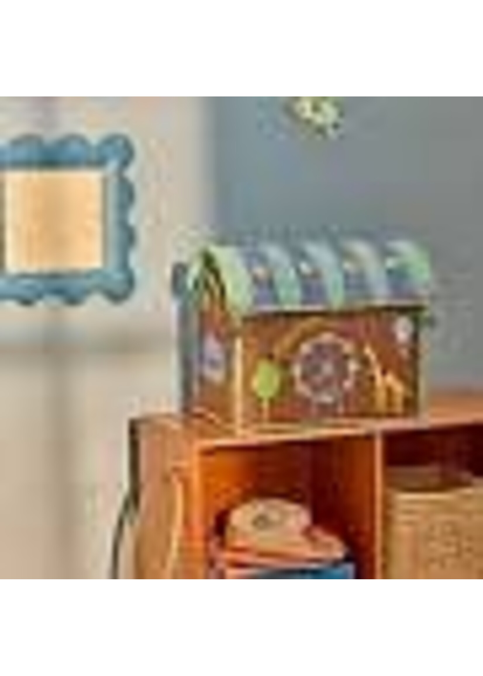 RICE RICE raffia storage box Fun Fair S(33x24x36,5)