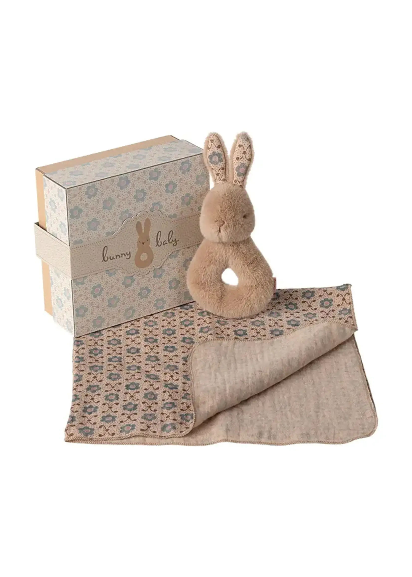 MAILEG MAILEG RABBIT rattle set CREAM PEACH