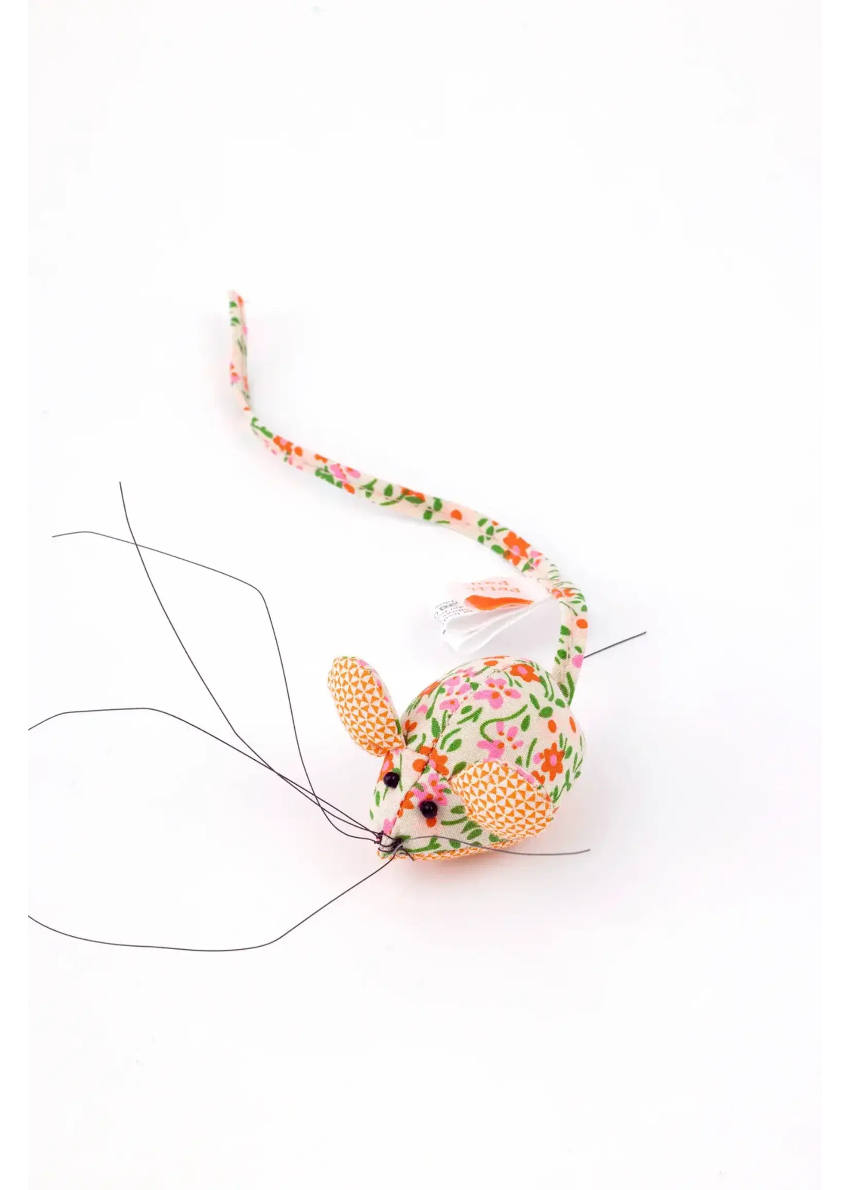 PETIT PAN doudou souris flower power rose