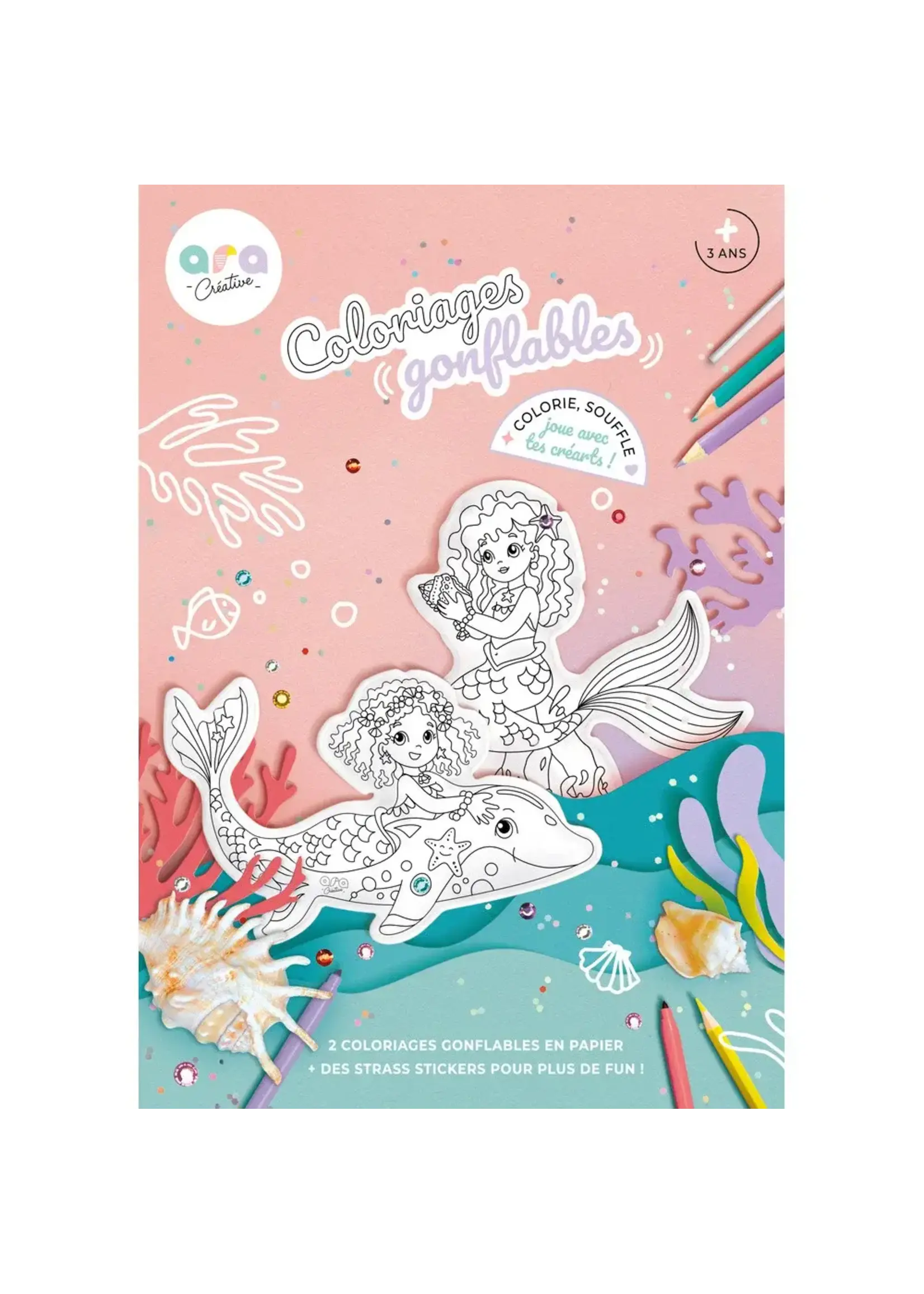 Ara Créative Ara Créative  OPBLAAS-KLEURPLAAT zeemeermin