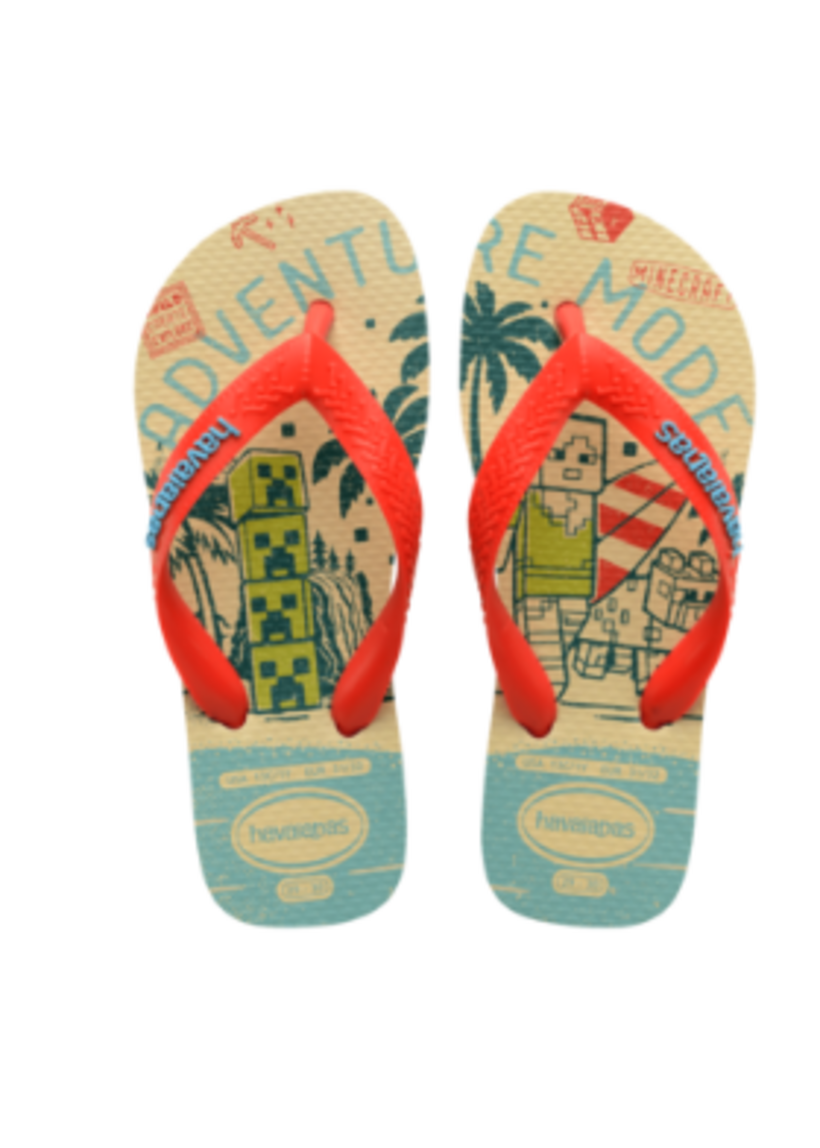 HAVAIANAS HAVAIANAS KIDS MINECRAFT BEIGE/ORANGE
