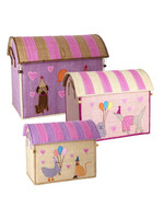 RICE RICE raffia storage box PARTY ANIMAL PINK M (45x38x33)