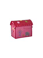 RICE RICE raffia storage box  PINK Fun Fair S(33x24x36,5)