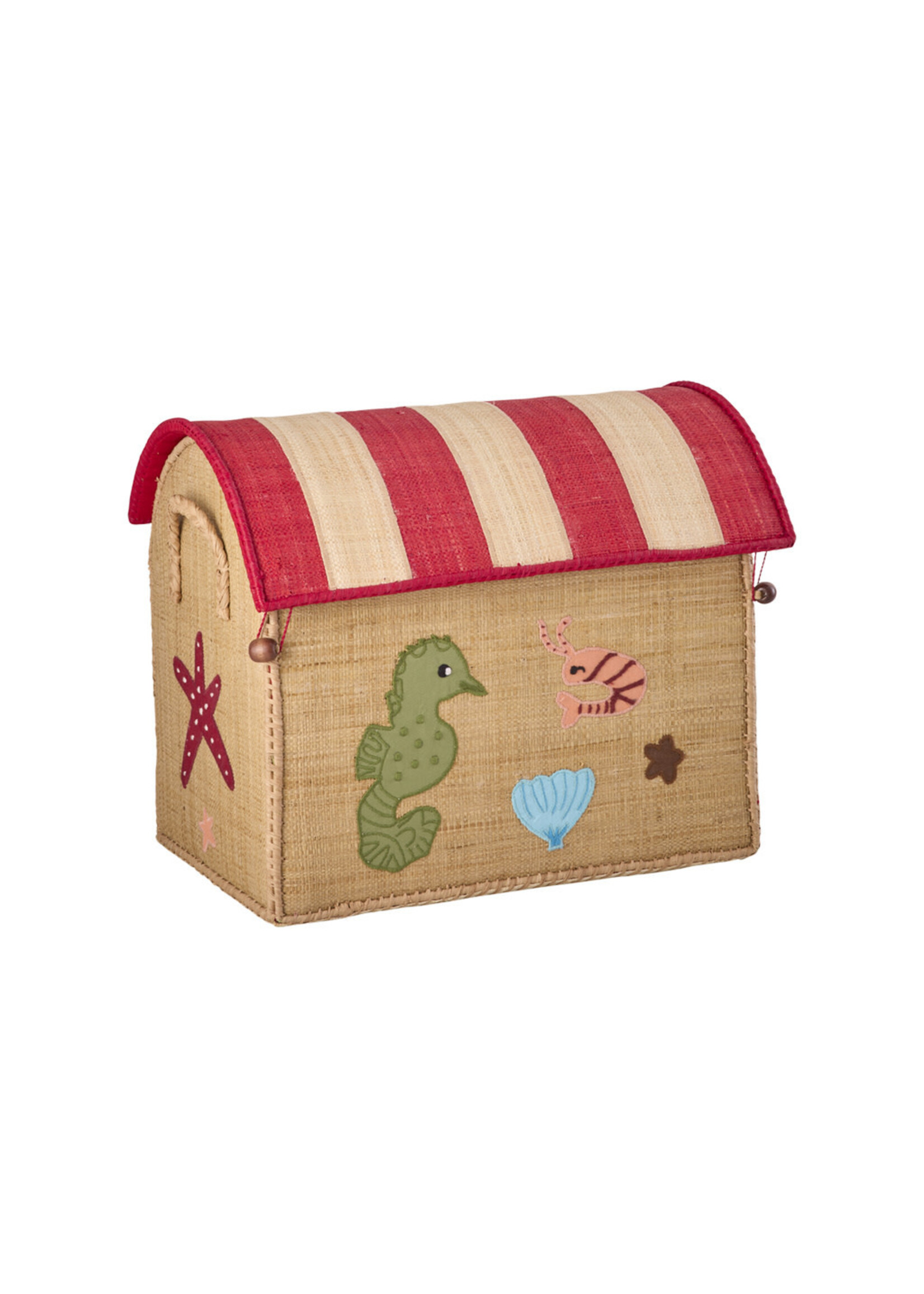 RICE RICE raffia storage box Oceaan S(33x24x36,5)