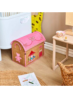 RICE RICE raffia storage box PINK Fun Fair M (45x38x33)