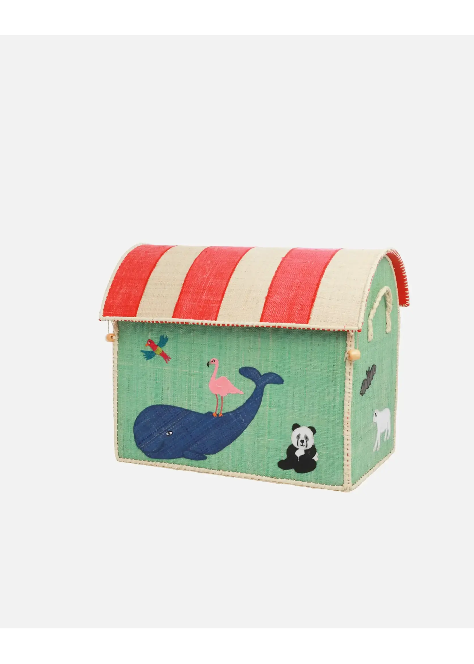 RICE RICE raffia storage box Oceaan M (45x38x33)