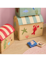 RICE RICE raffia storage box Oceaan L(50x40x33)