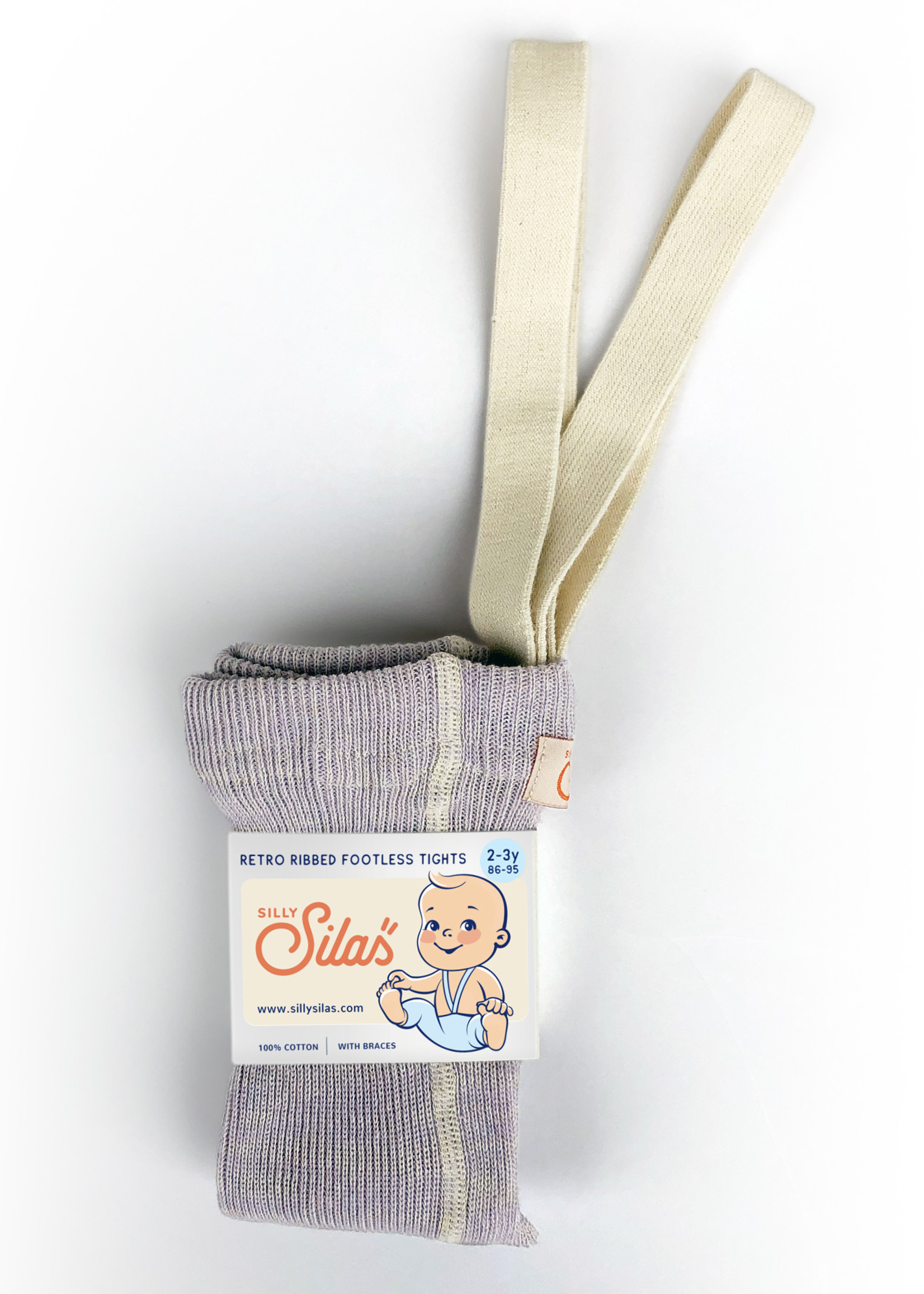 Silly Silas Footless Tights - Creamy Lavender