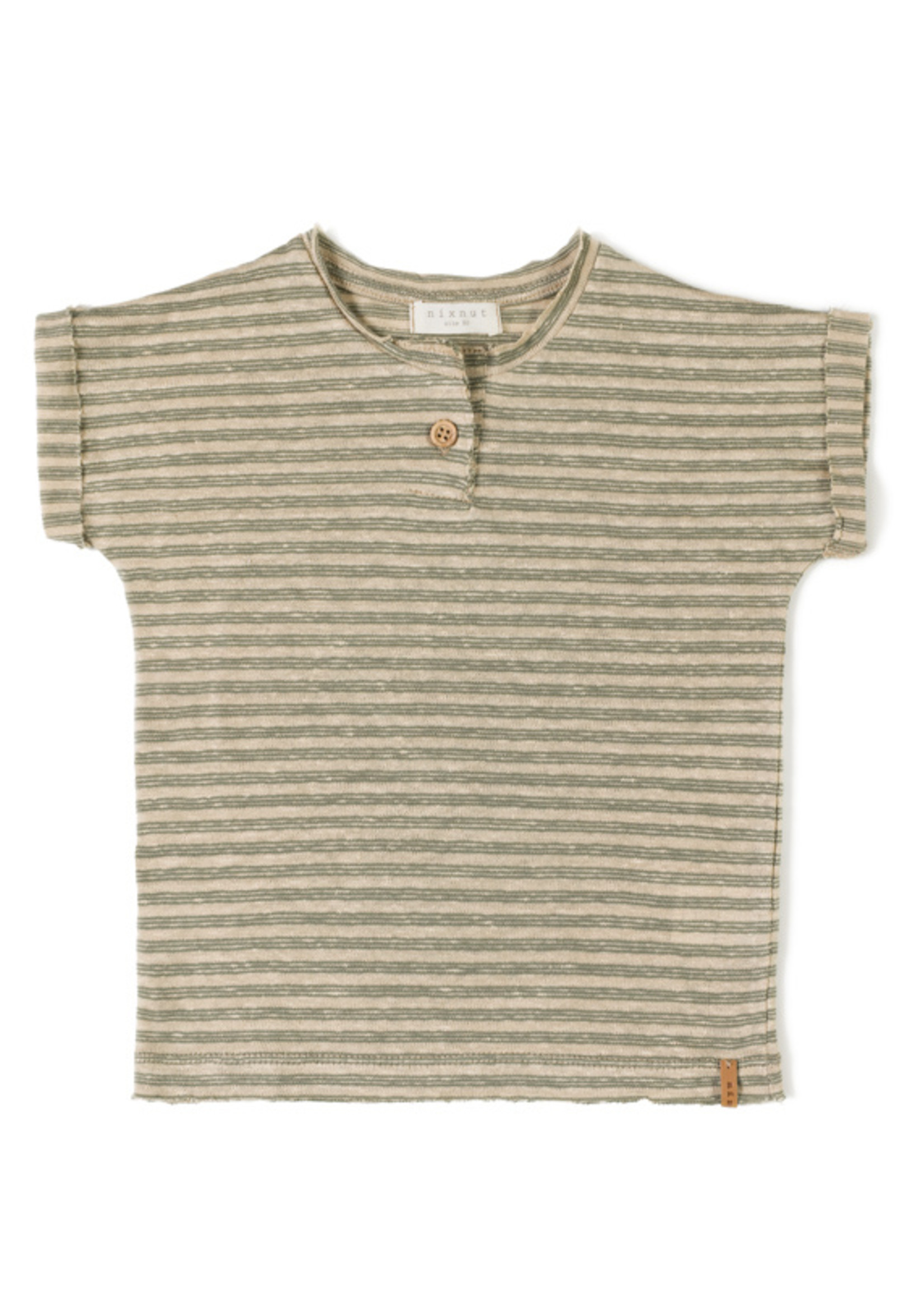 Nixnut Be tshirt - Moss stripe