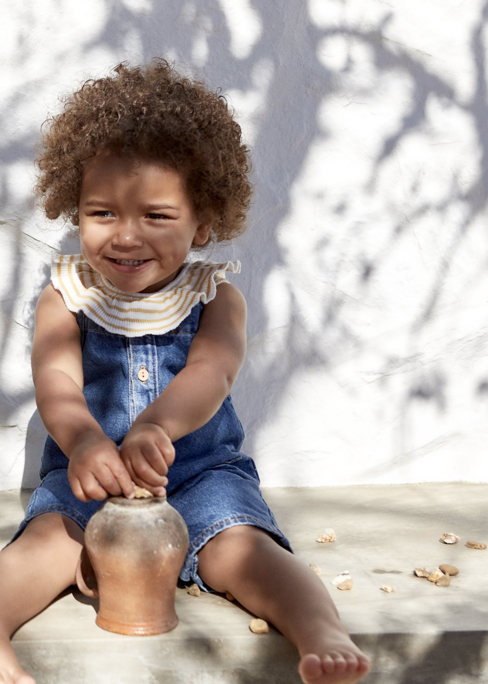 Play Up Jumpsuit with Coconut Buttons Basketry | Denim