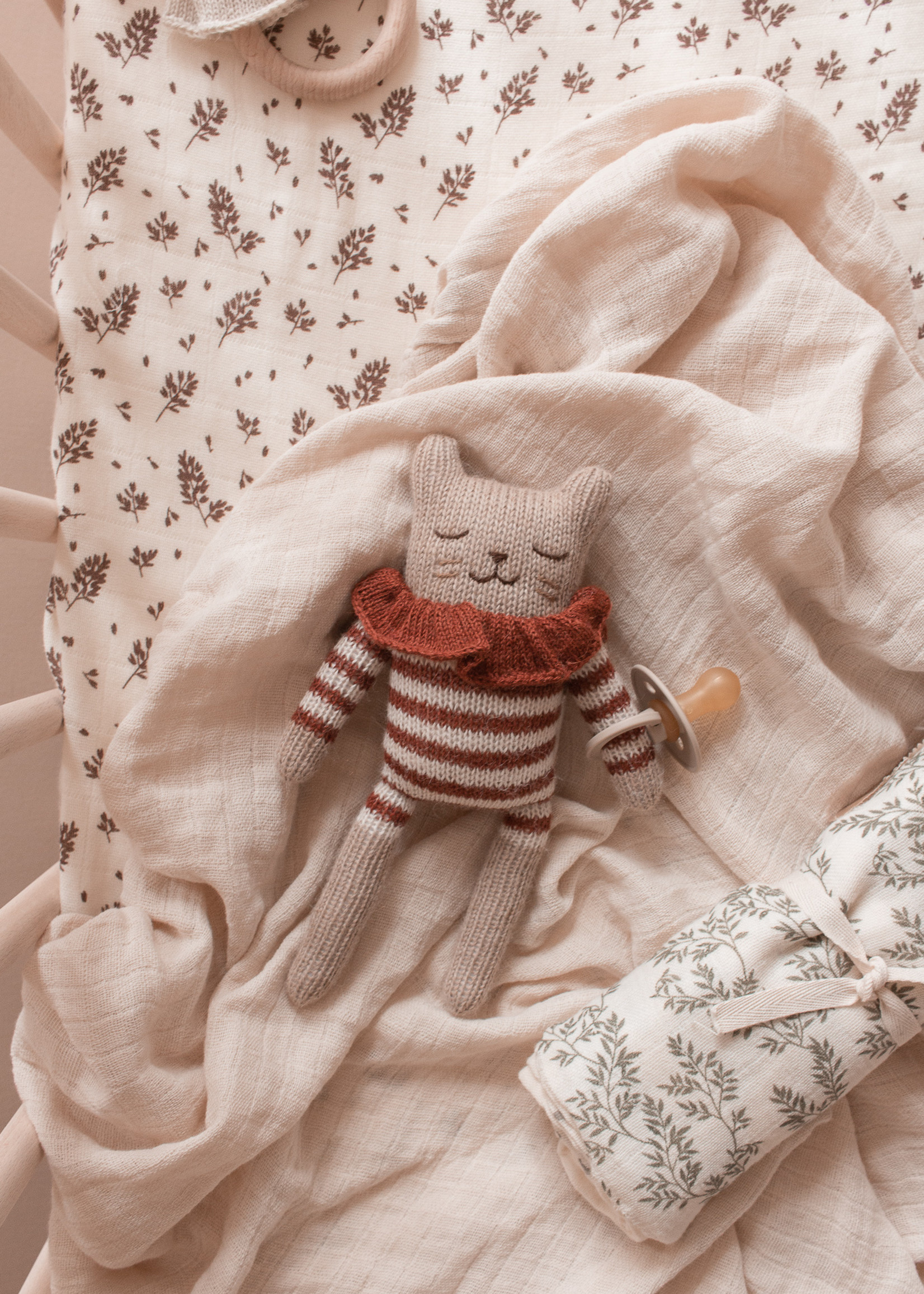 Main Sauvage Kitten Knit Toy | Sienna Striped Romper