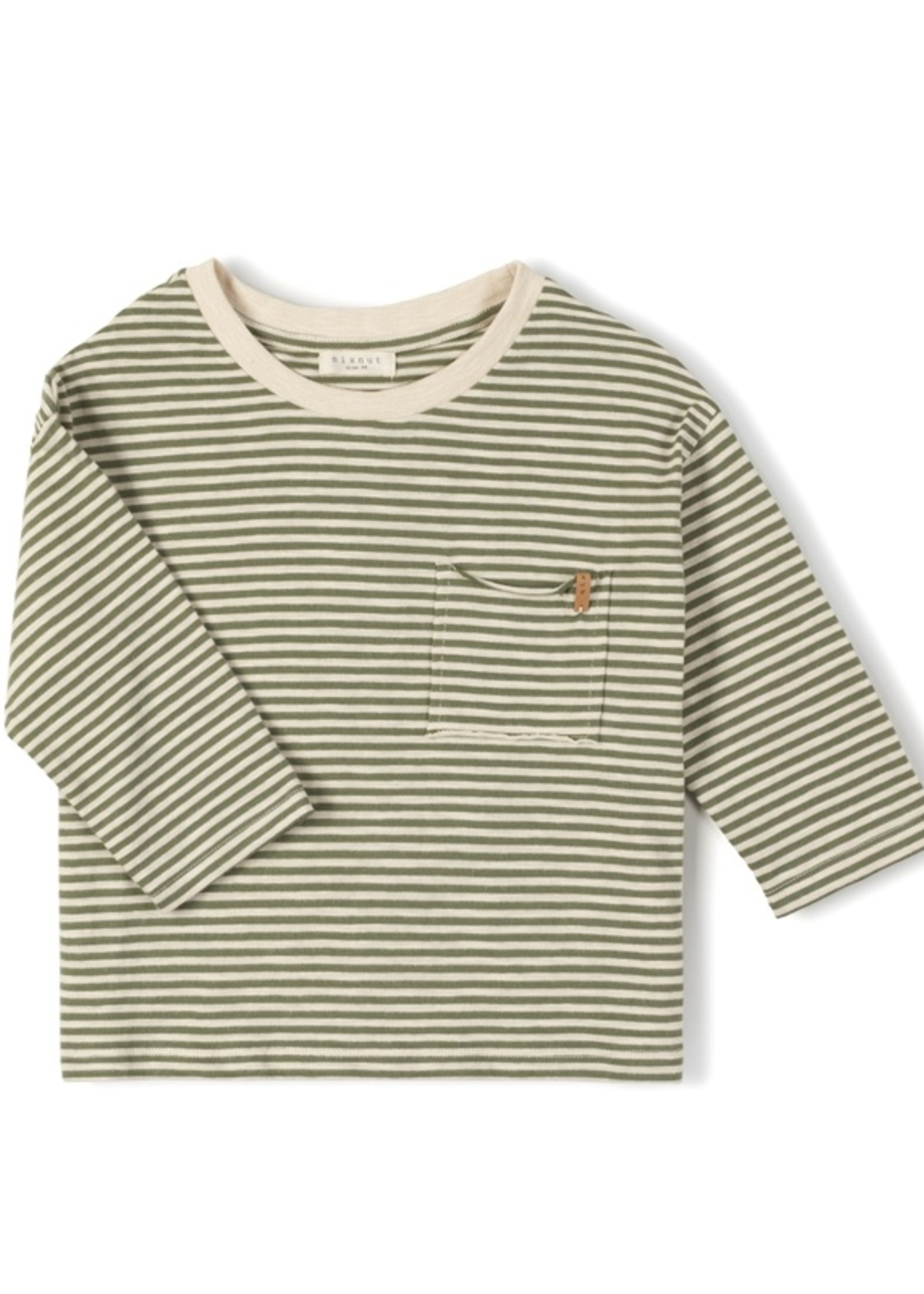 Nixnut Drop Shirt - Khaki Stripe
