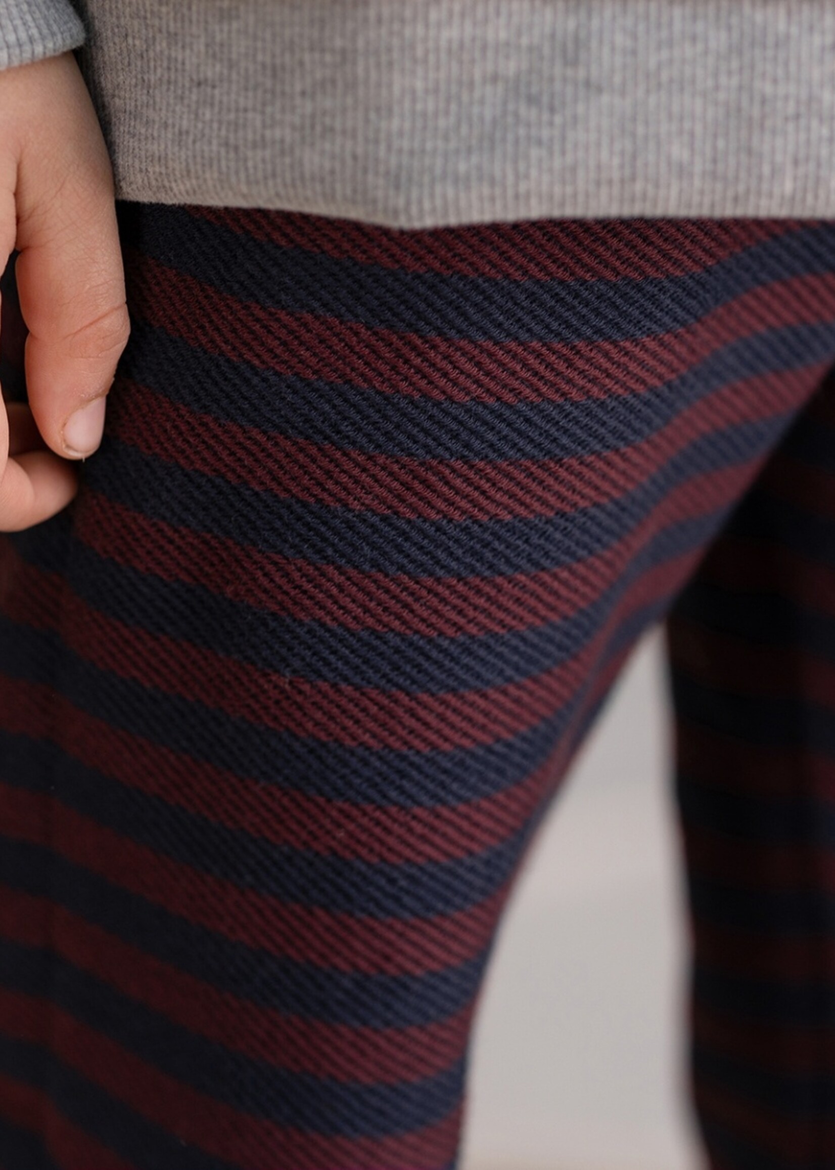 Nixnut Strip Pants - Bordeaux Stripe