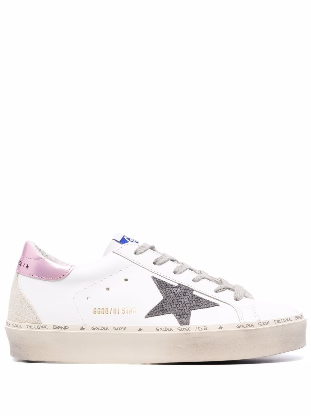 distressed star sneakers