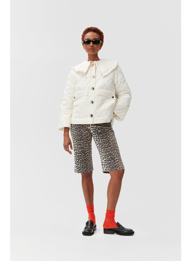 Ganni Recycled Ripstop Quilt Cropped 