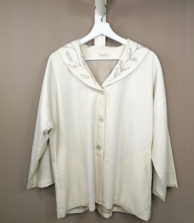 Sunbird Short Jacket white organic cotton