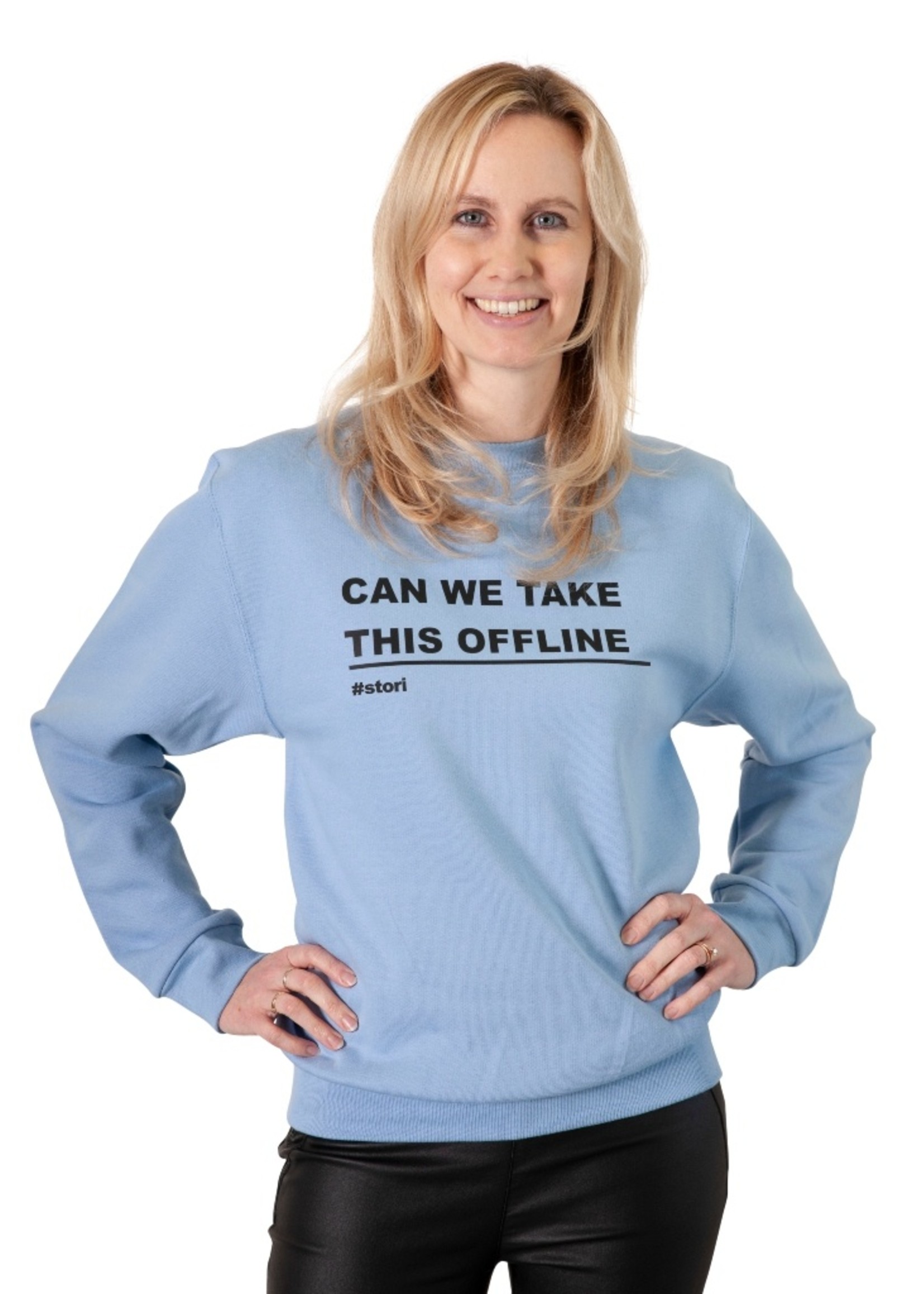Stori Womens sweater CAN WE TAKE THIS OFFLINE