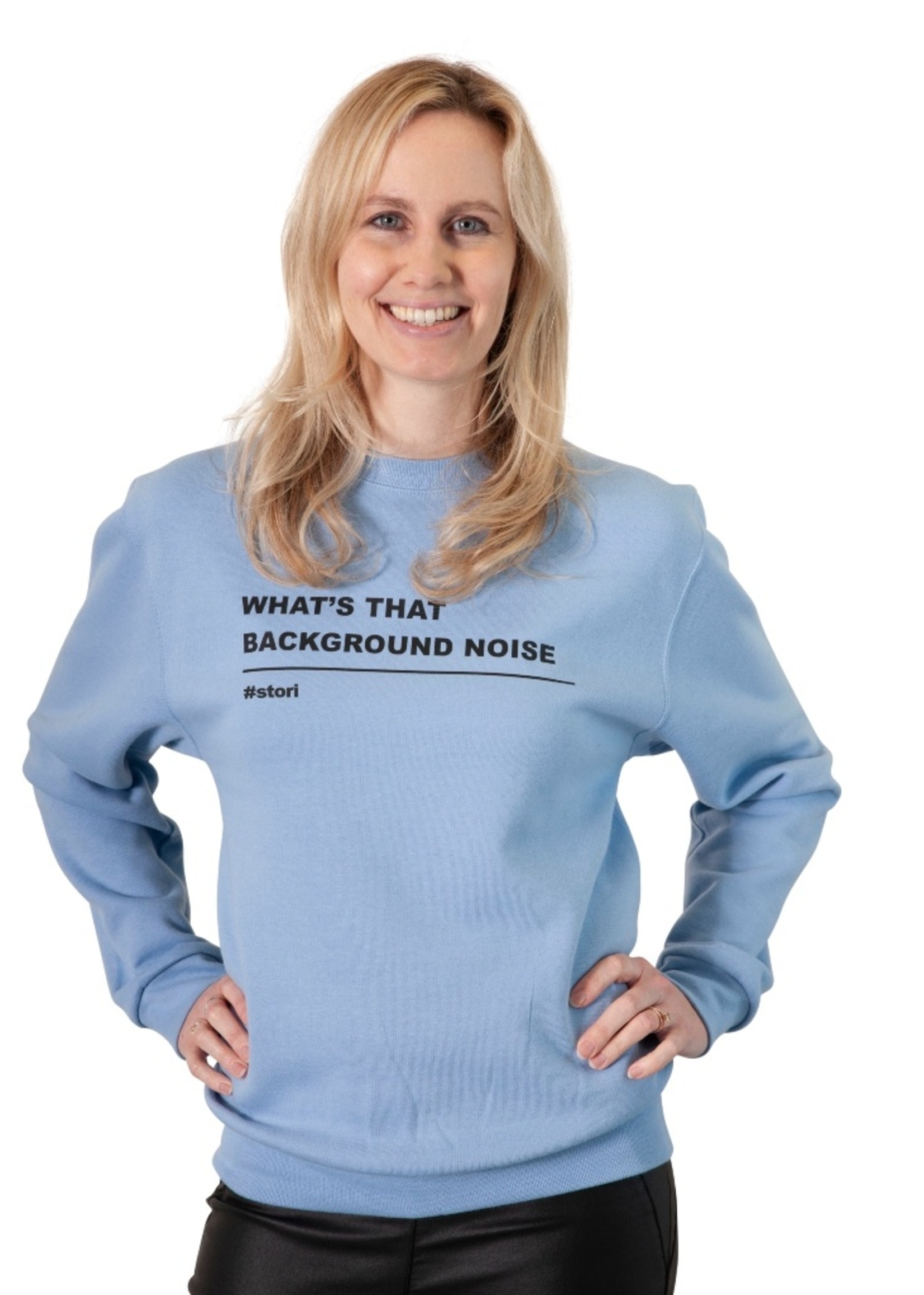 Stori Womens sweater WHAT'S THAT BACKGROUND NOISE