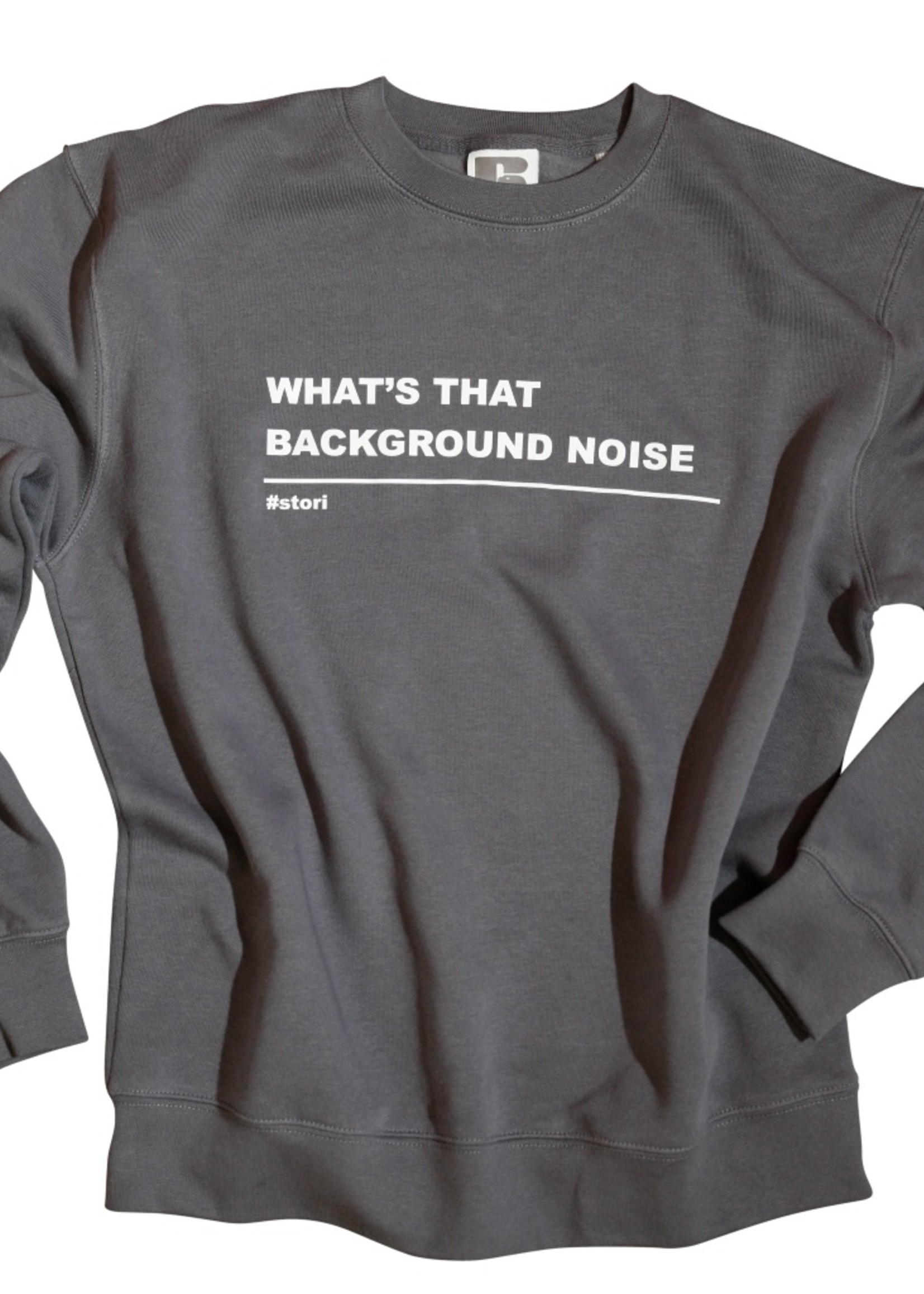 Stori Heren sweater WHAT'S THAT BACKGROUND NOISE
