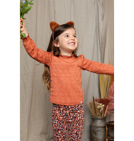 LOOXS Little crinkle lace top redwood