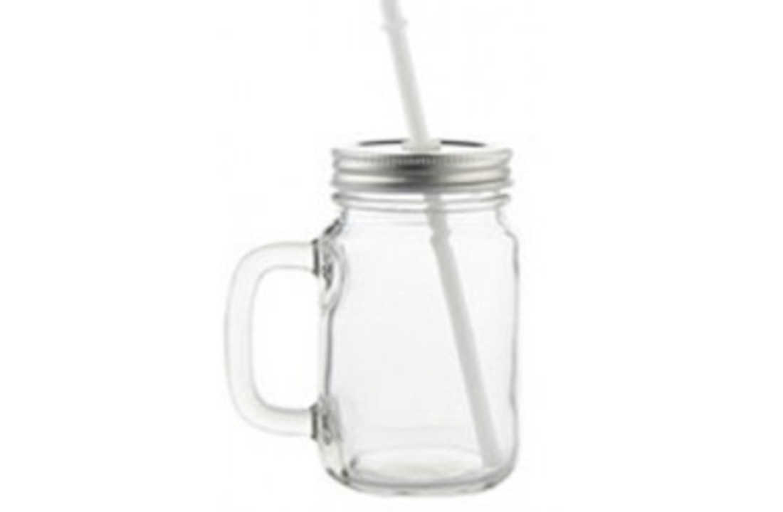 Drinkglas Met Deksel En Rietje