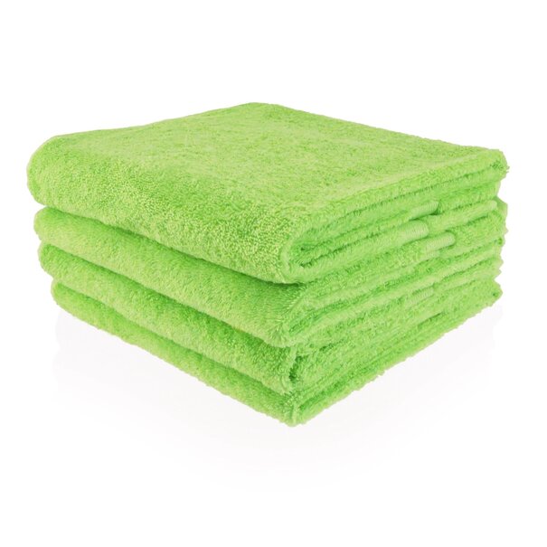 Funnies Lime handdoek met naam naar keuze geborduurd