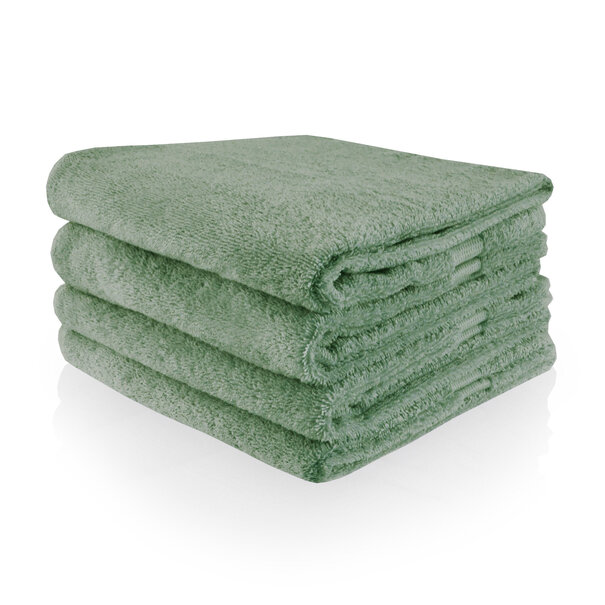 Funnies Stone green handdoek met naam naar keuze geborduurd
