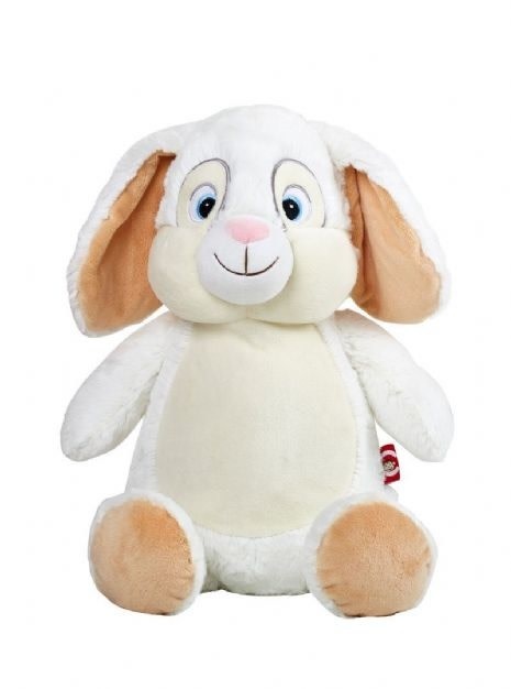 Gepersonaliseerde knuffel van een konijn geborduurd met naam