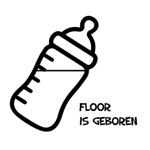 Geboortesticker - Papfles