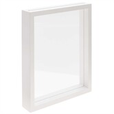 Houten frame met dubbel acryl paneel - Wit 20 x 25cm